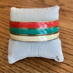 J.Crew | Enamel Bangle Set of 3 | 2.5” Diameter
